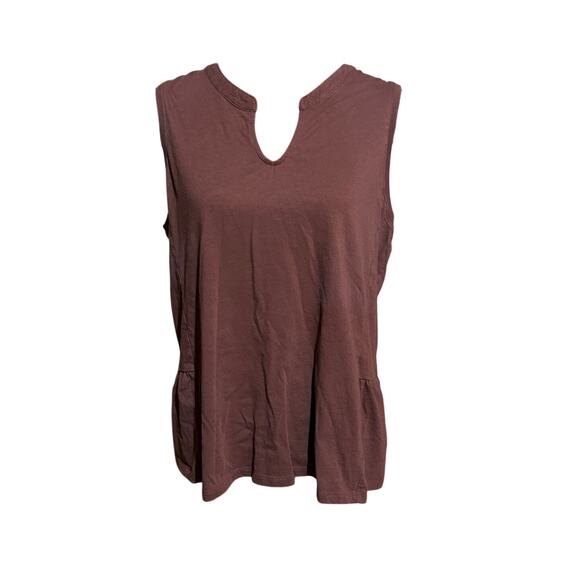 Sonoma Tops - Sonoma Sleeveless Purple-Brown Tunic Top XL Cotton Blend Tank Blouse Women’s